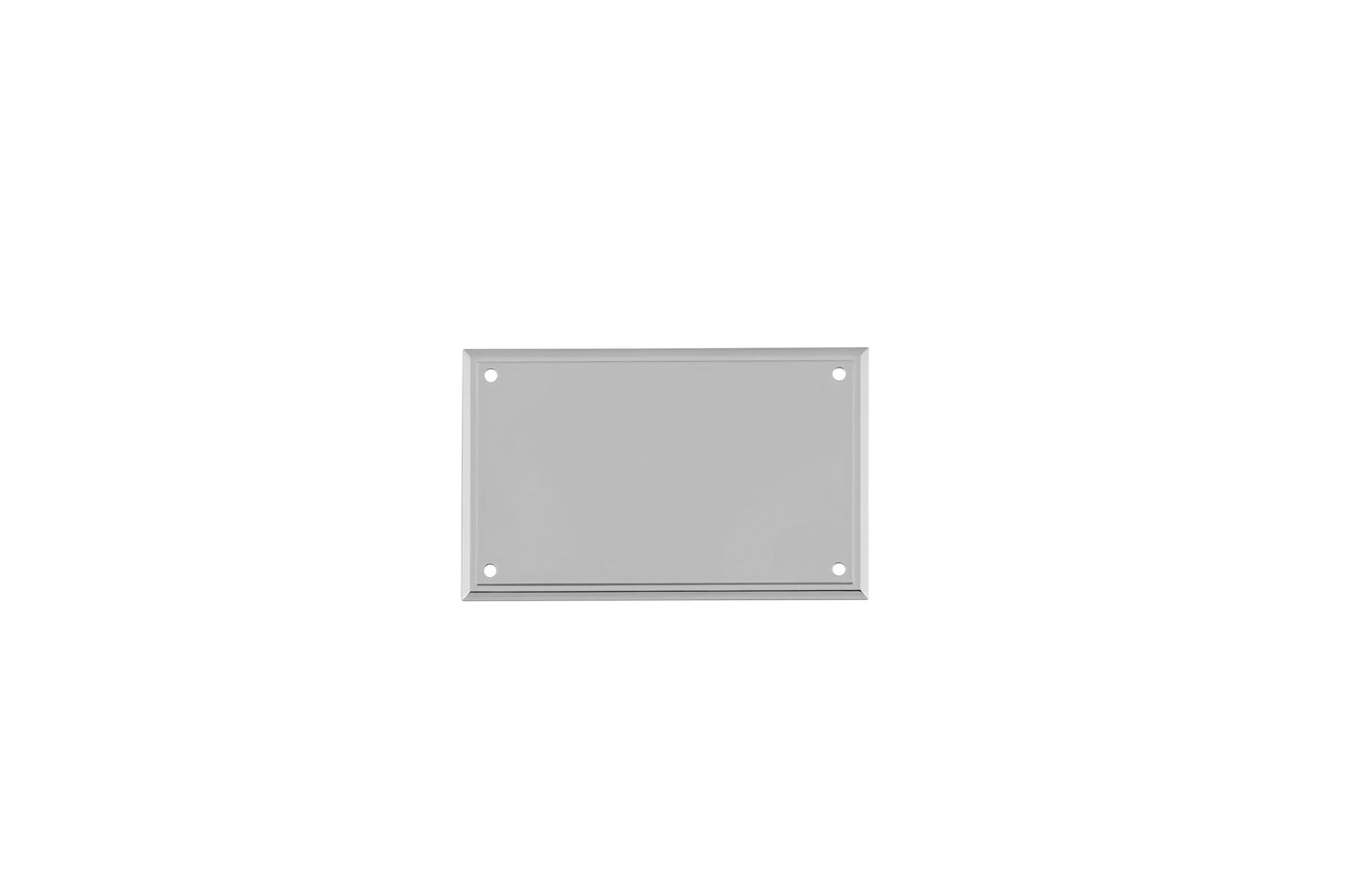 4x2 Bordered Plastic Breast Plate Nickel