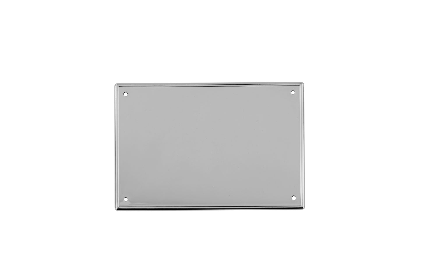 6x4 Bordered Plastic Breast Plate Nickel