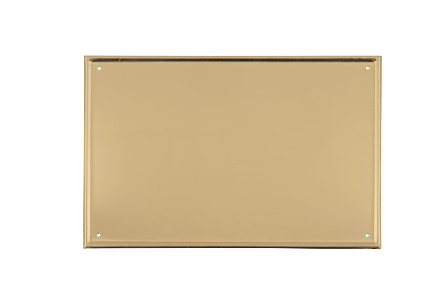 9x6 Turned Edge Metal Breast Plate Gold