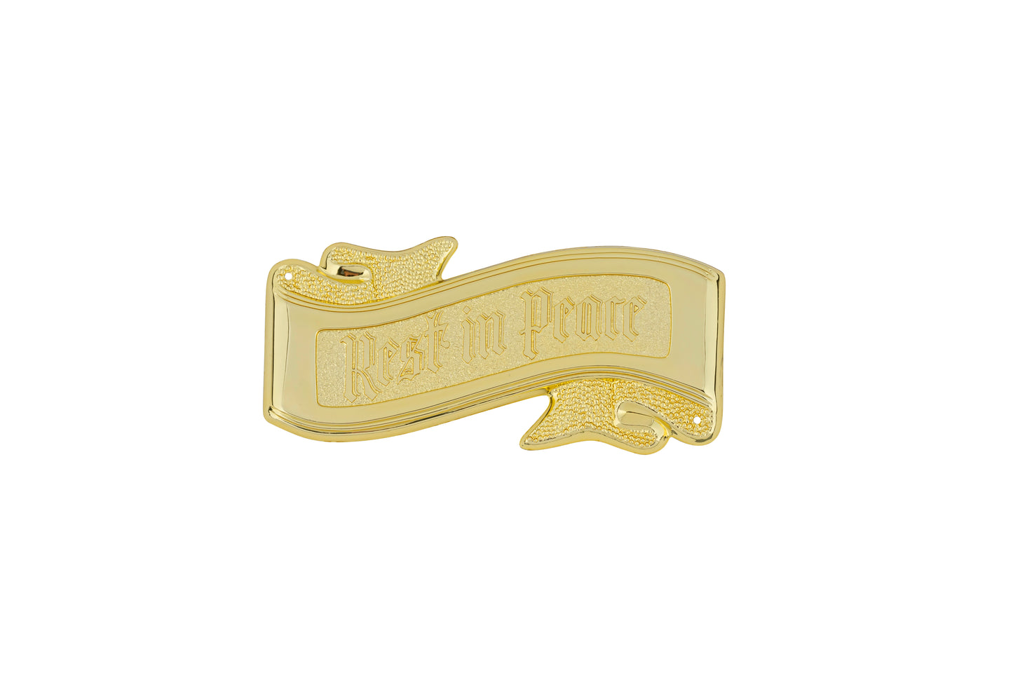 Rest In Peace Plastic Ornament Gold