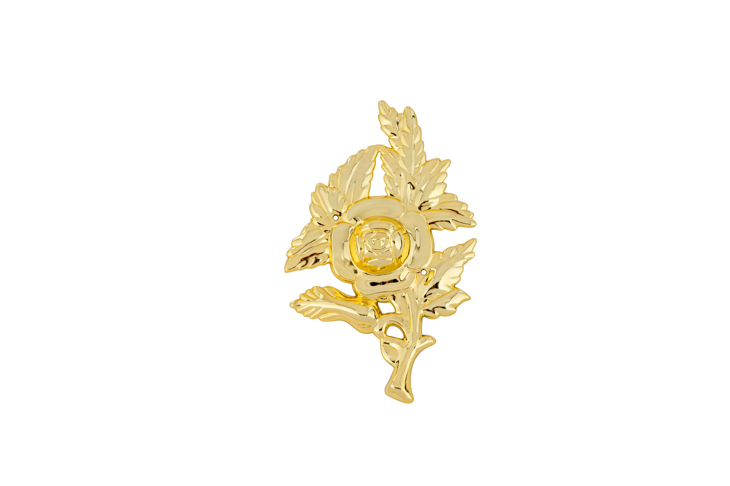 Plastic Rose Ornament Gold