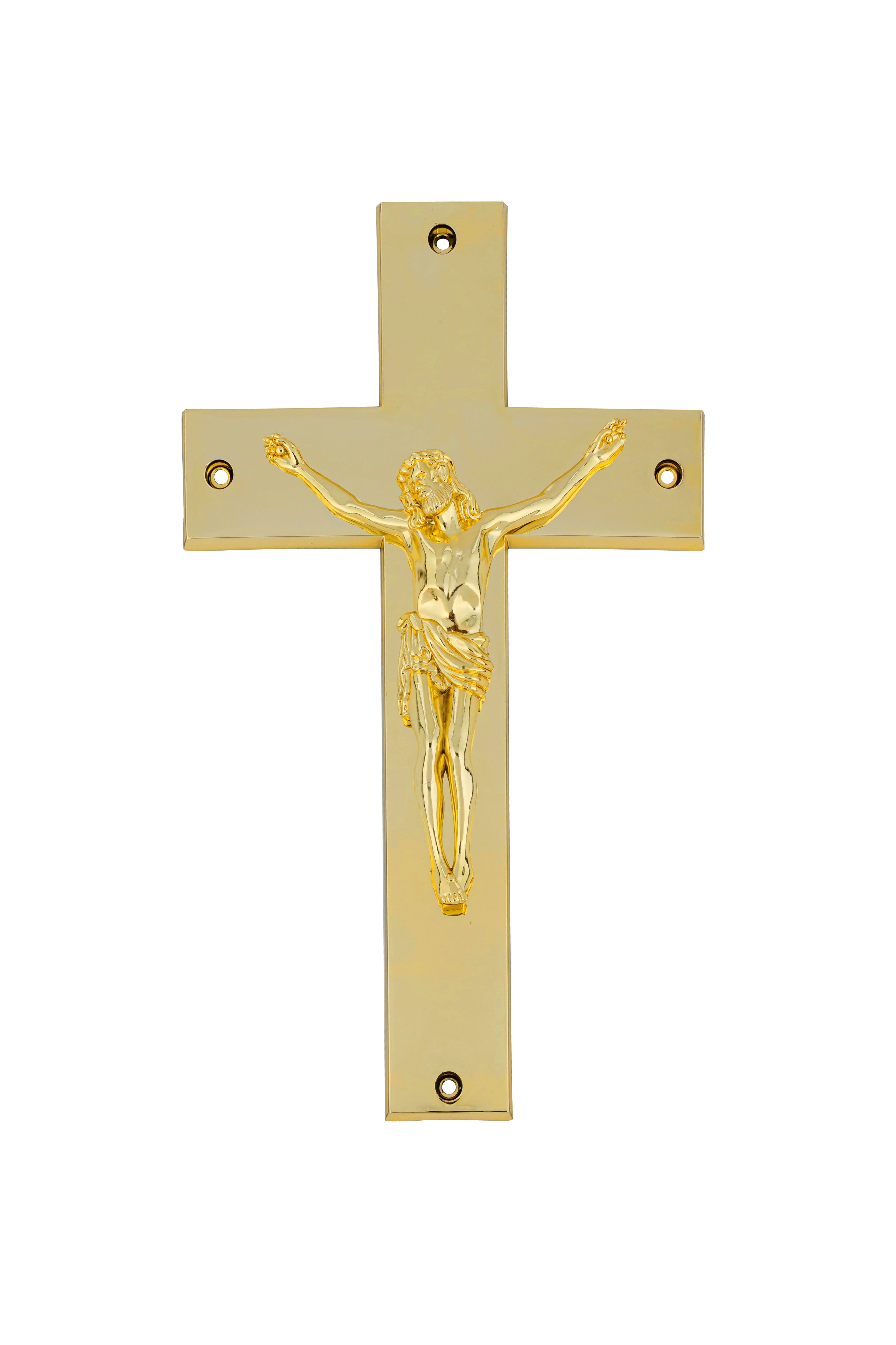 10 inch Plastic Crucifix Gold