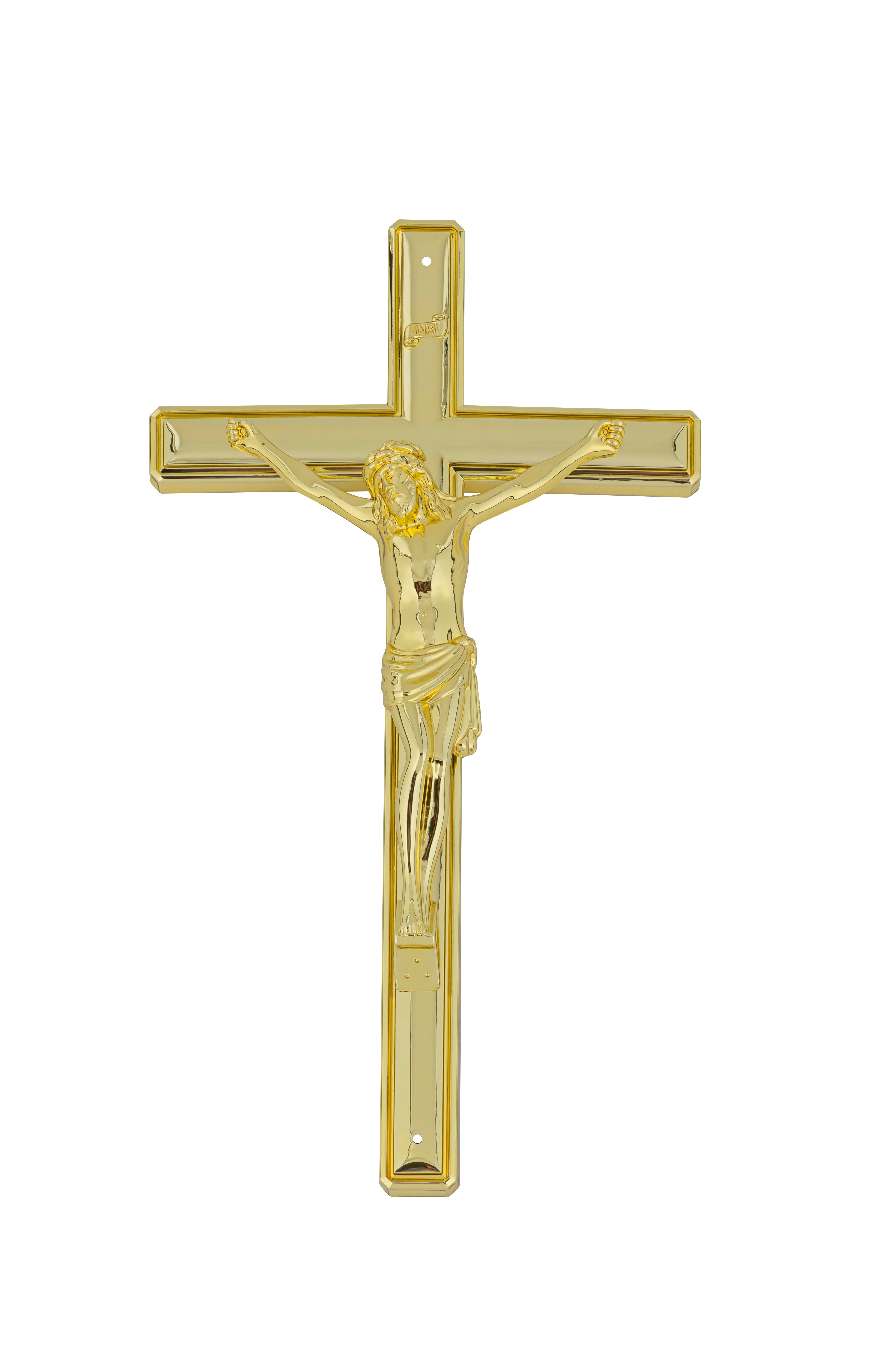 11 inch Plastic Crucifix Gold