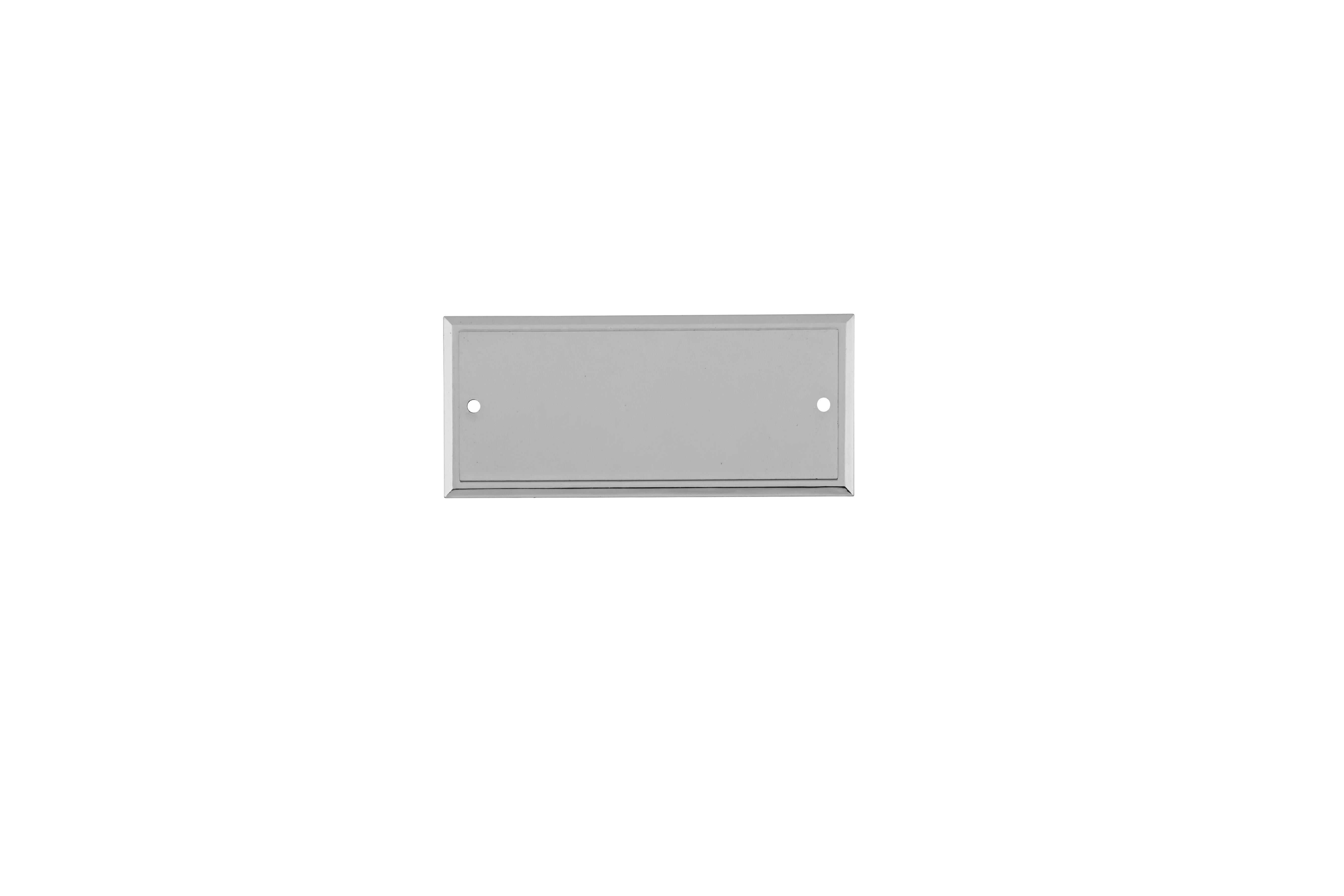 4x1 Bordered Plastic Breast Plate Nickel