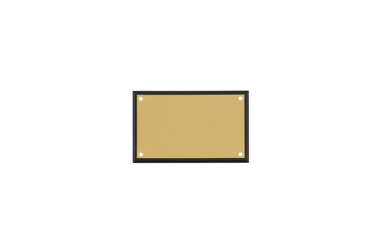 4x2 Black Edge Plastic Breast Plate Gold