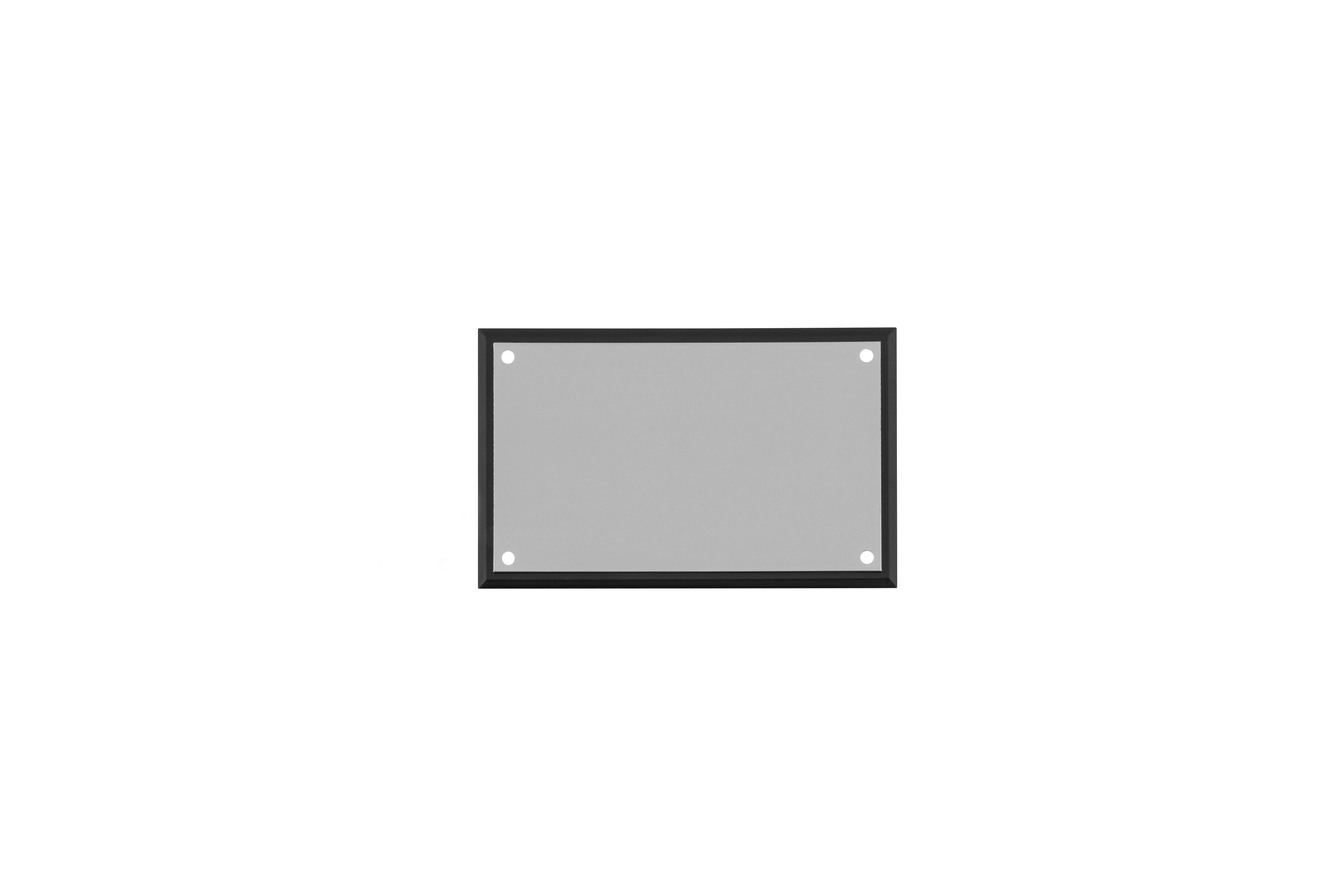 4x2 Black Edge Plastic Breast Plate Nickel