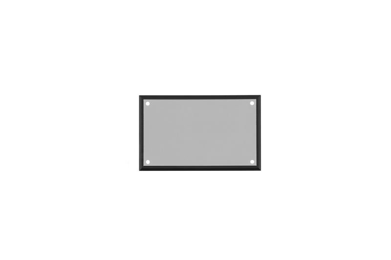 4x2 Black Edge Plastic Breast Plate Nickel