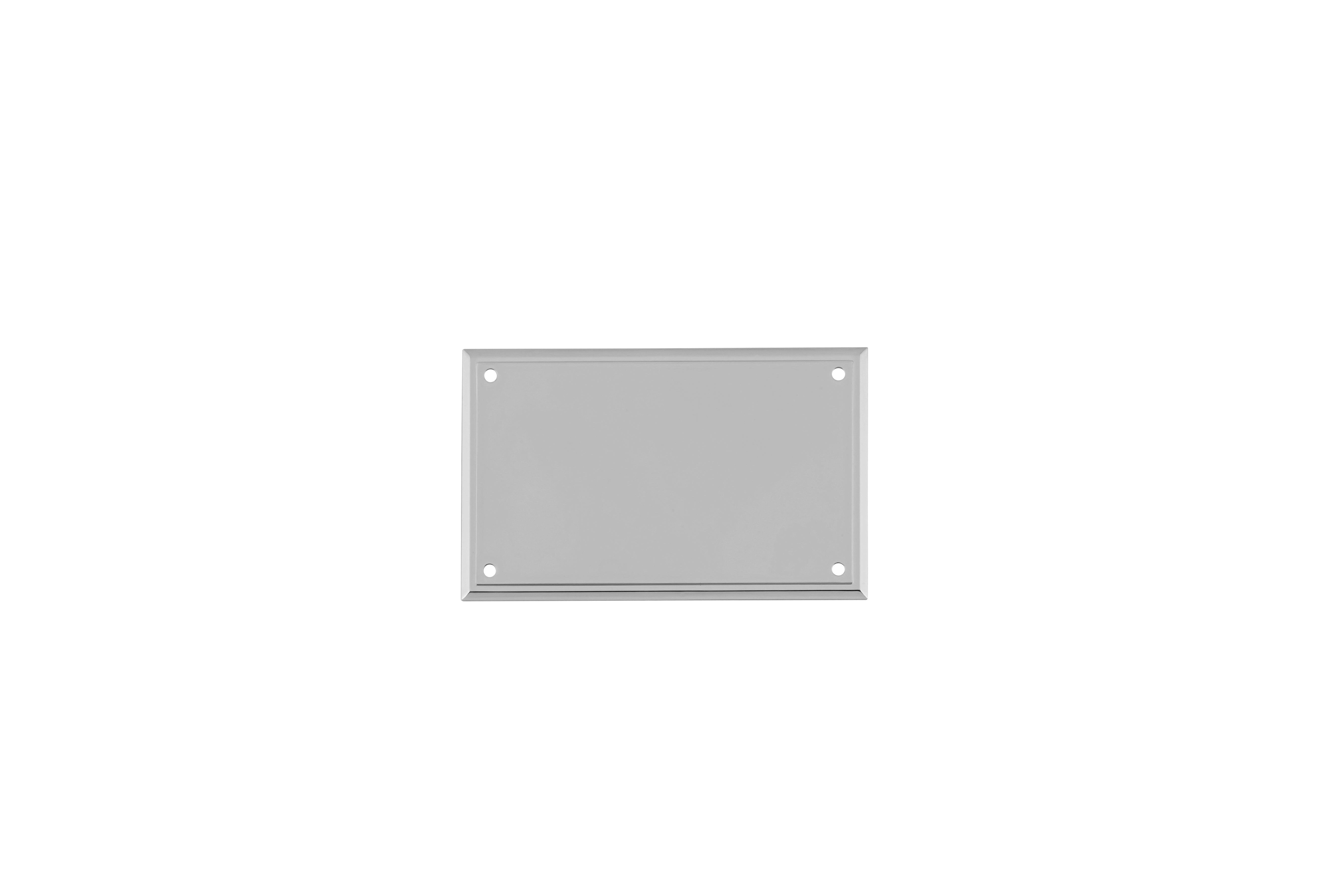 4x2 Bordered Plastic Breast Plate Nickel