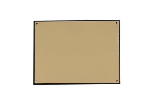 8x6 Black Edge Plastic Breast Plate Gold