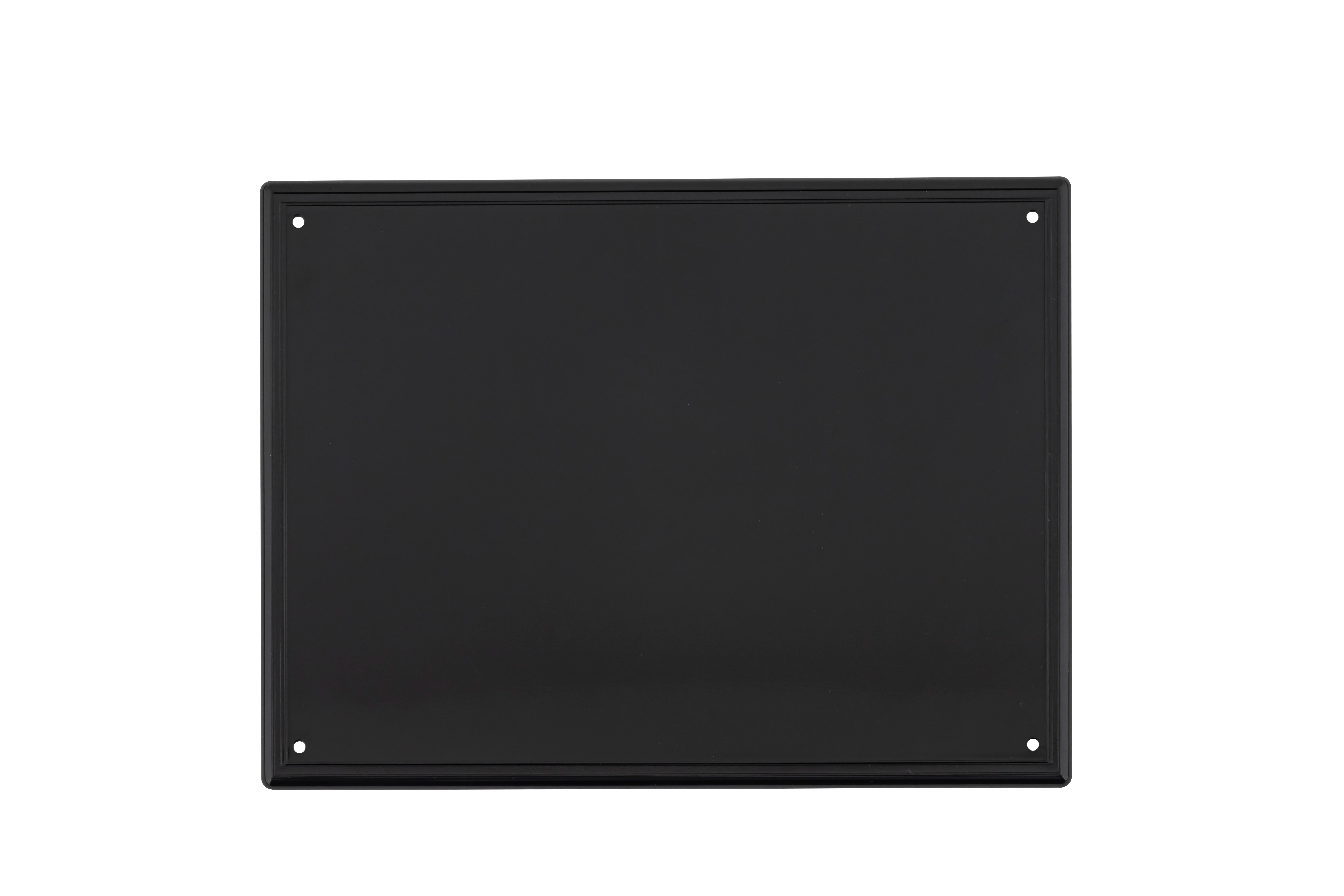 8x6 Bordered Plastic Breast Plate Black
