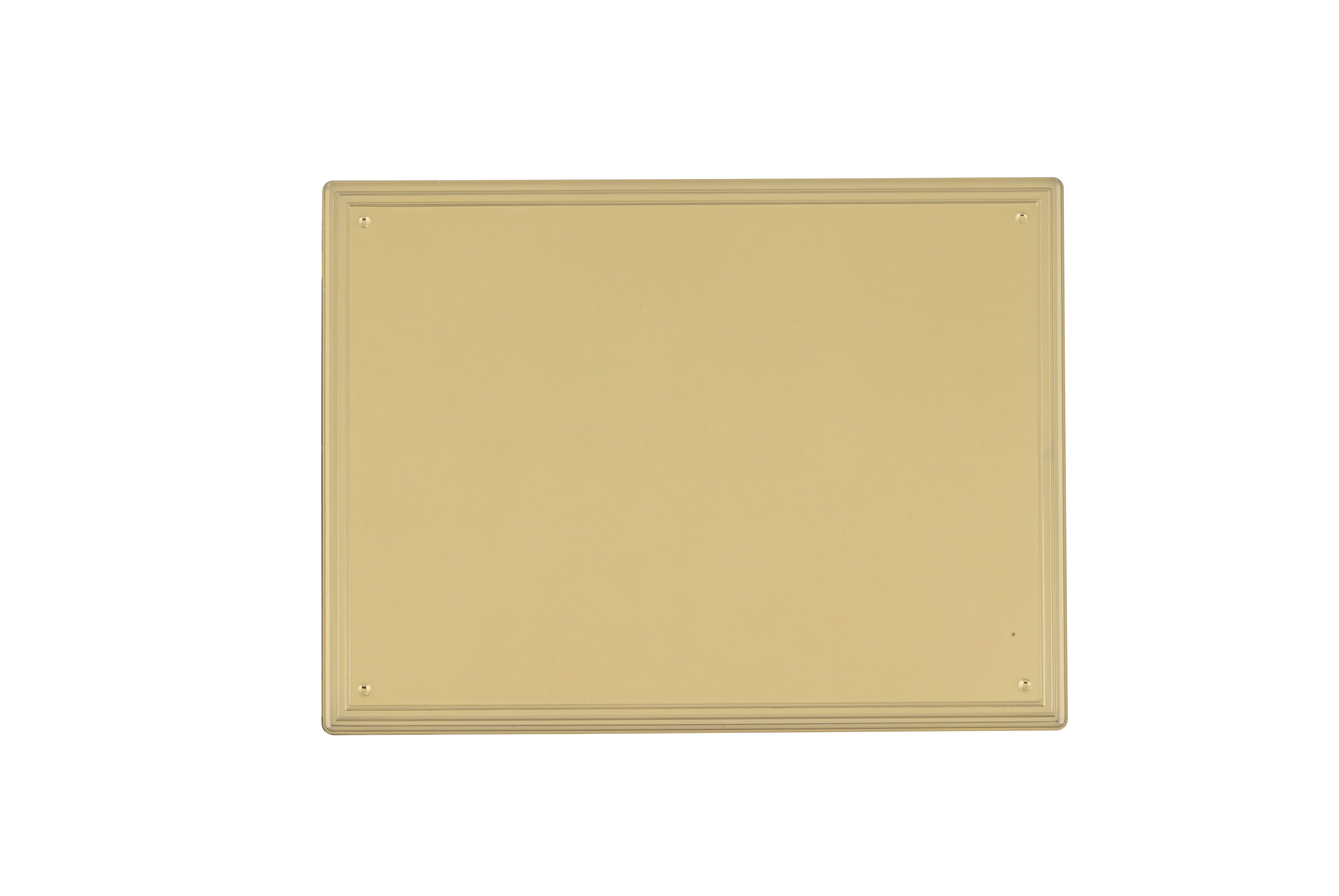 8x6 Bordered Plastic Breast Plate Gold