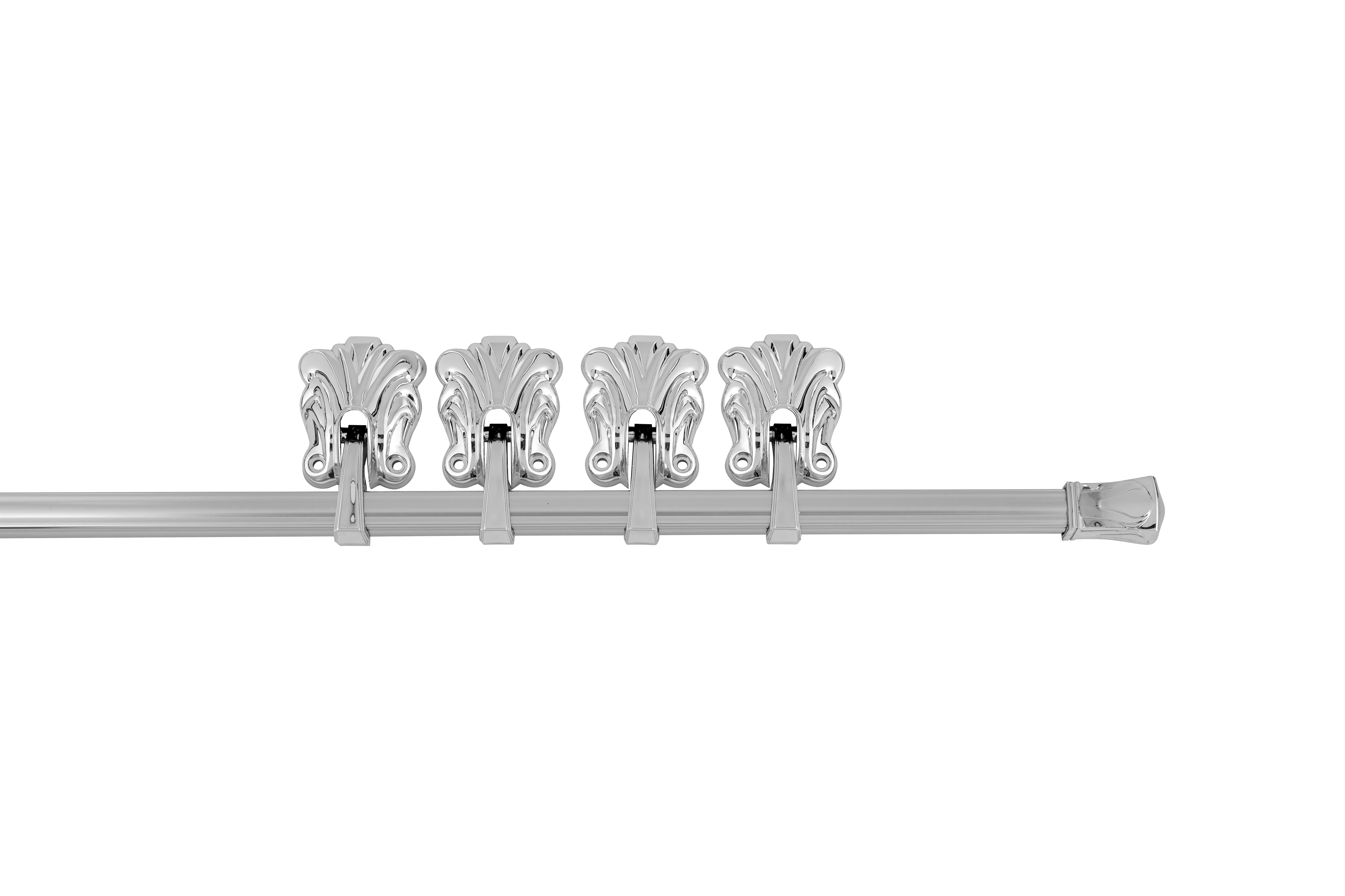 Cranoge 43 inch Square Plastic Bar Plastic Fittings Nickel - set
