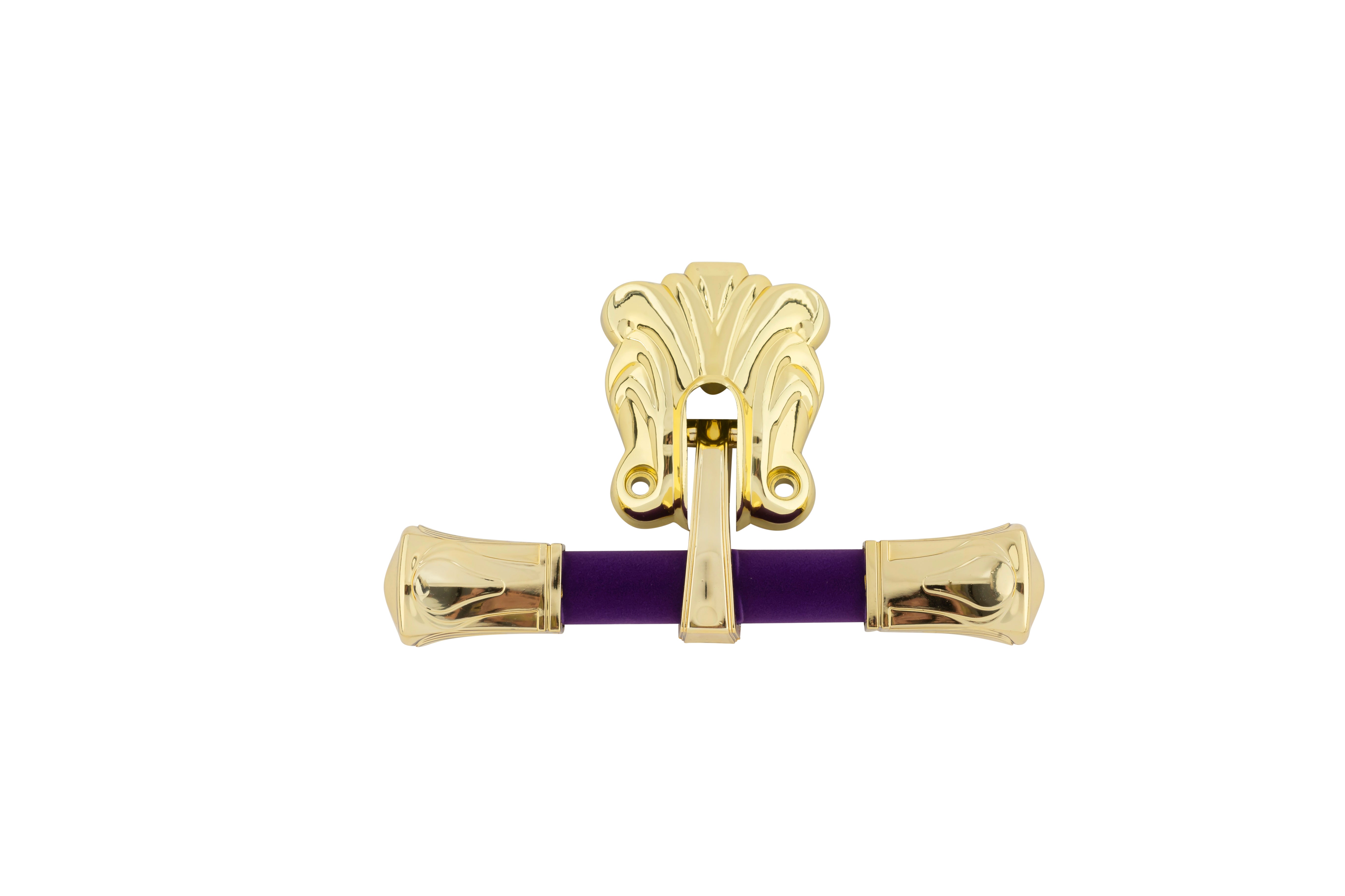 Cranoge Purple Flocked T-End Gold - 2 piece set