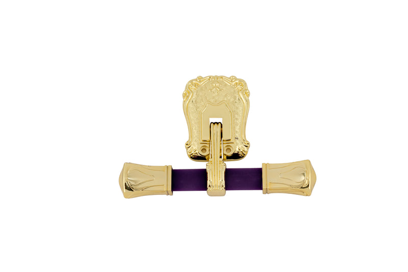 Cranoge Metal Purple Flocked T-End Gold - 2 piece set