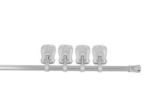 Cranoge 62 inch Square metal bar 6 x metal back plates Nickel