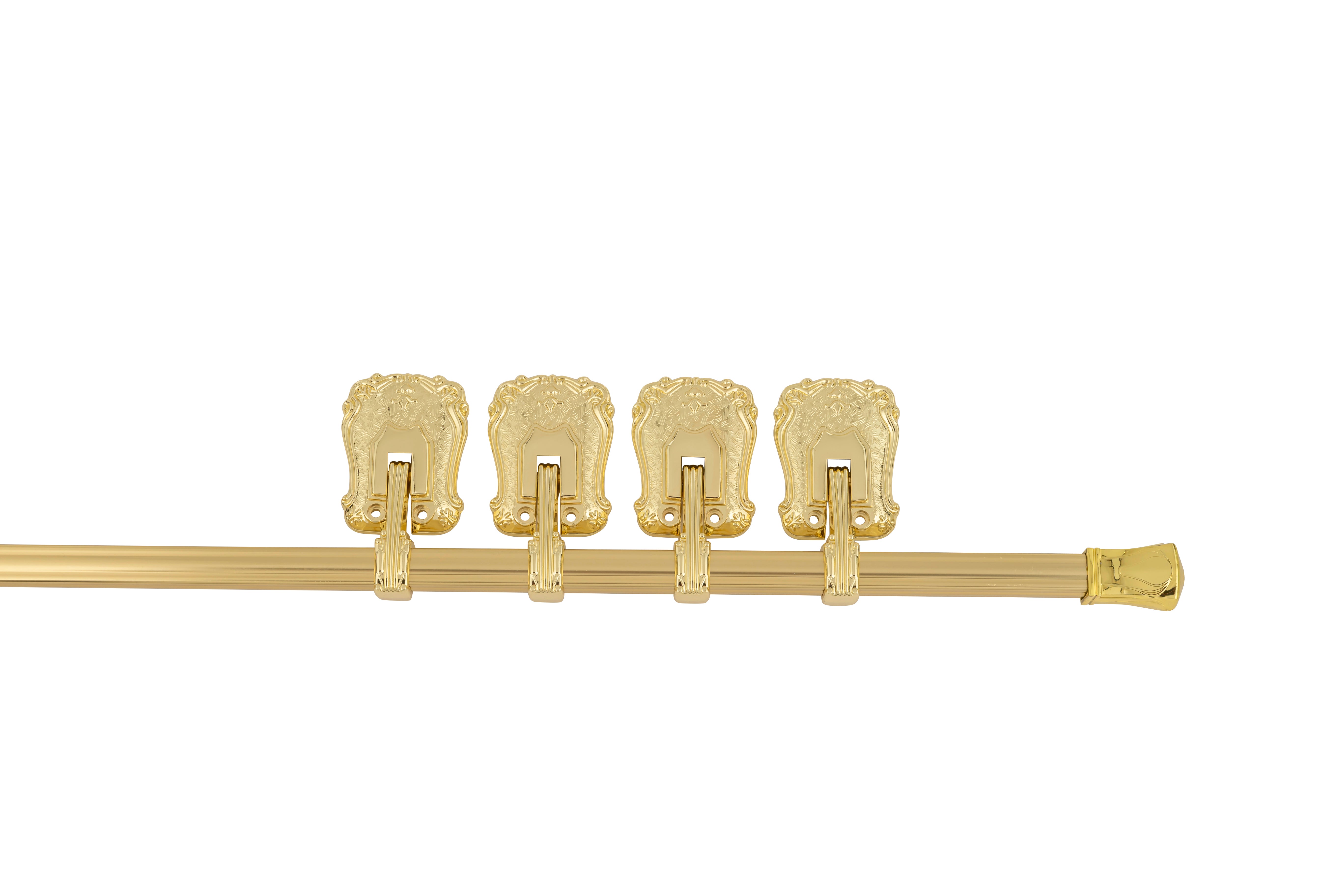 Cranoge 70 inch Square metal bar - metal back plates Gold - set