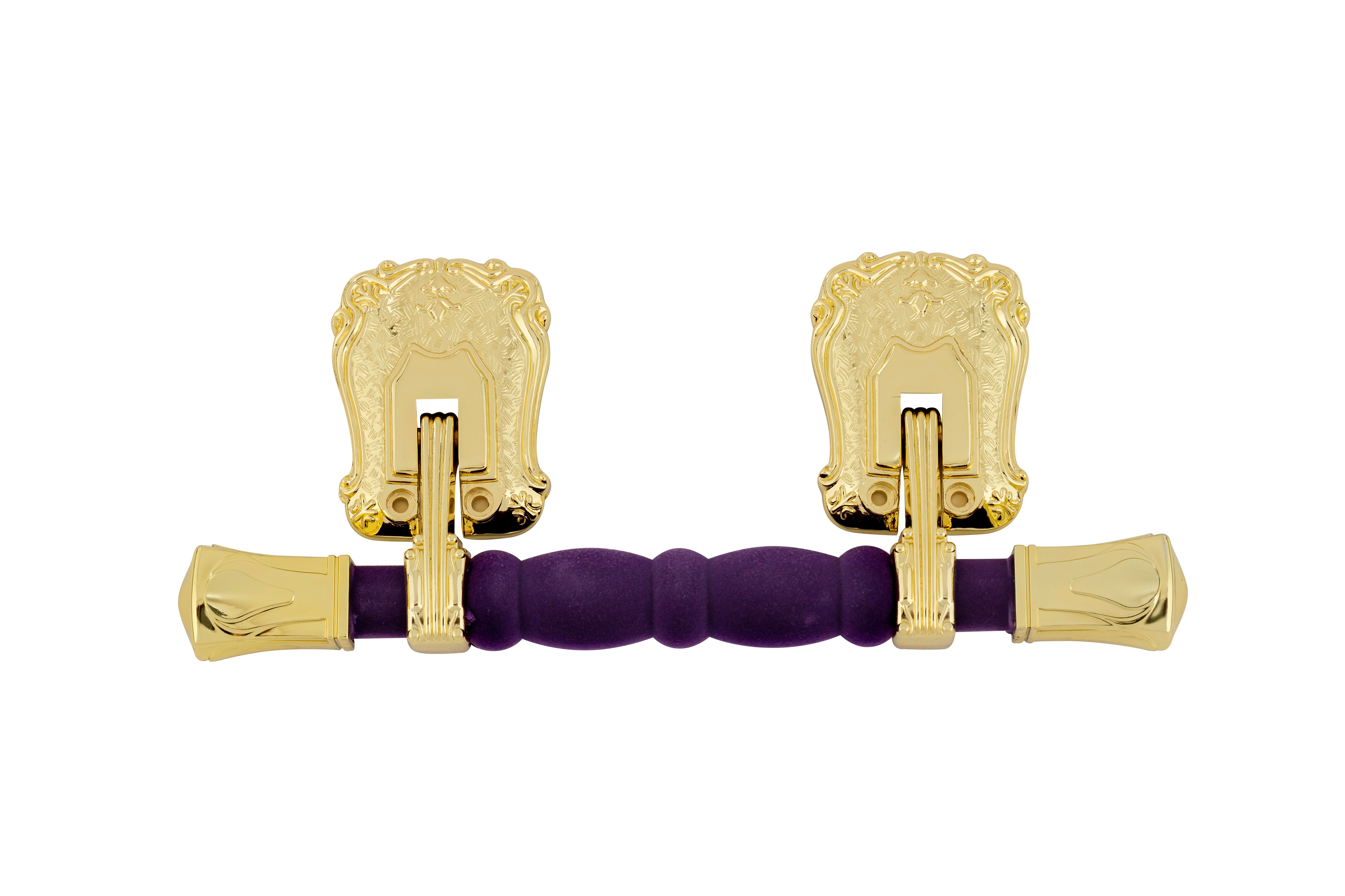 Cranoge Metal Purple Flocked Handle Gold - 6 piece set