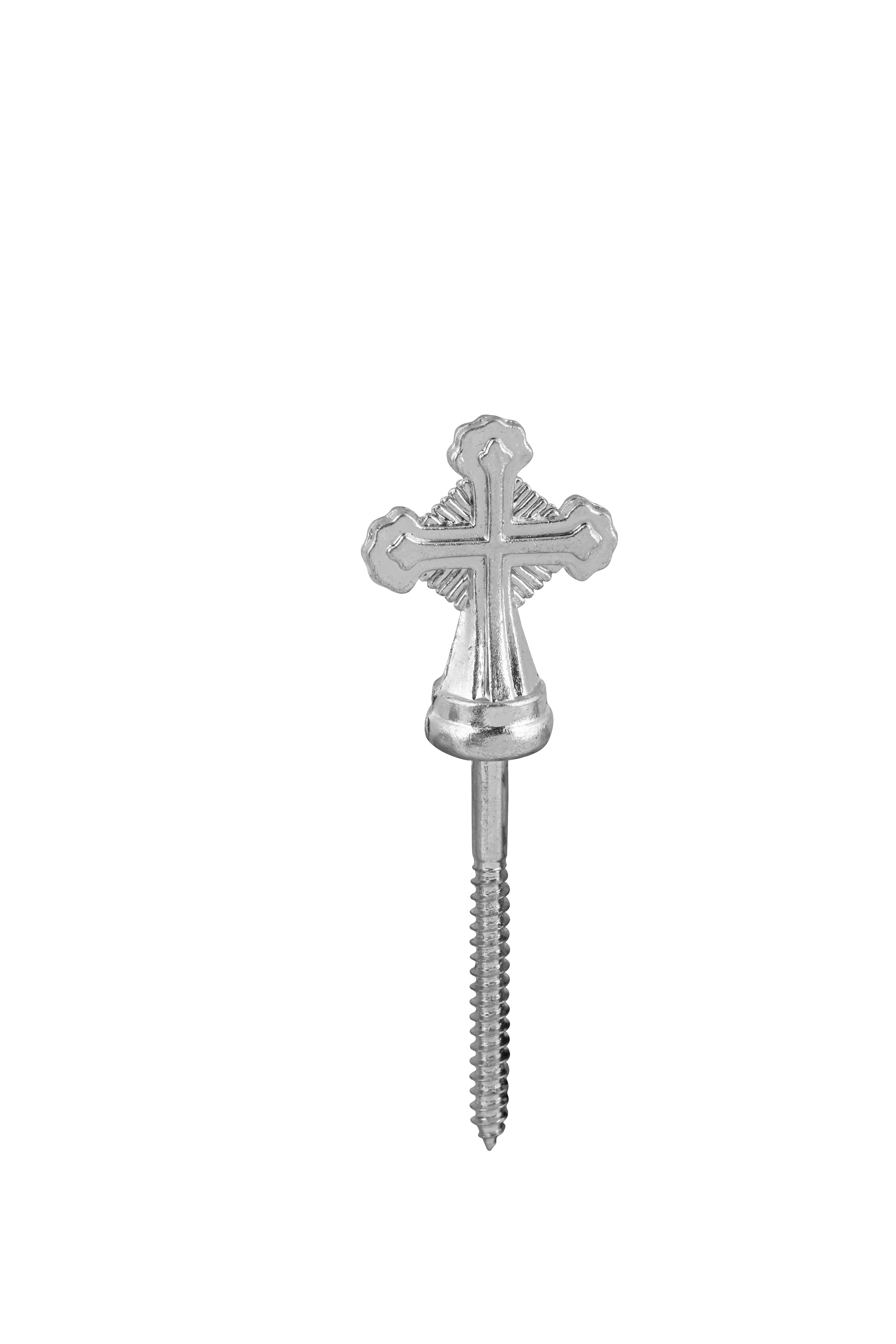 Cast Catholic Lid Screw Nickel