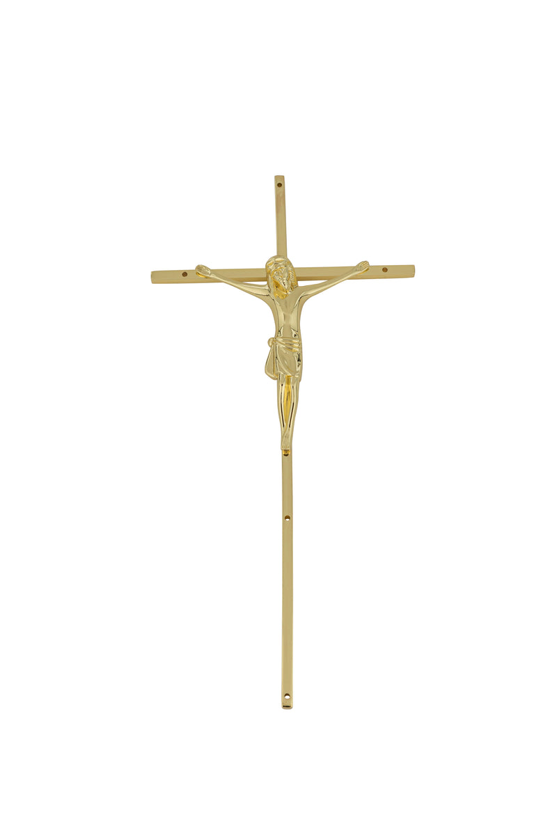 16 inch Metal Crucifix Gold