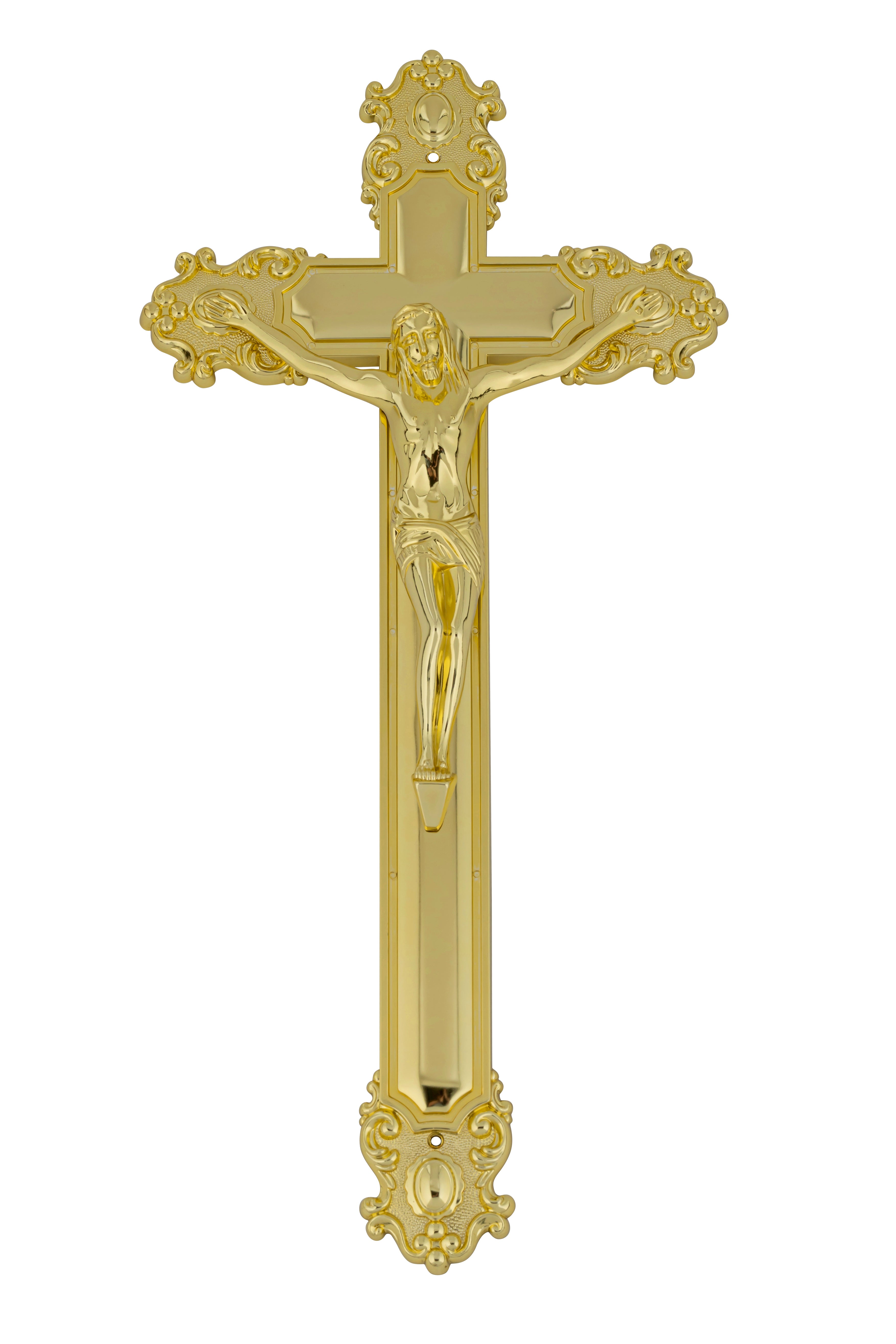 18 inch Plastic Crucifix Gold