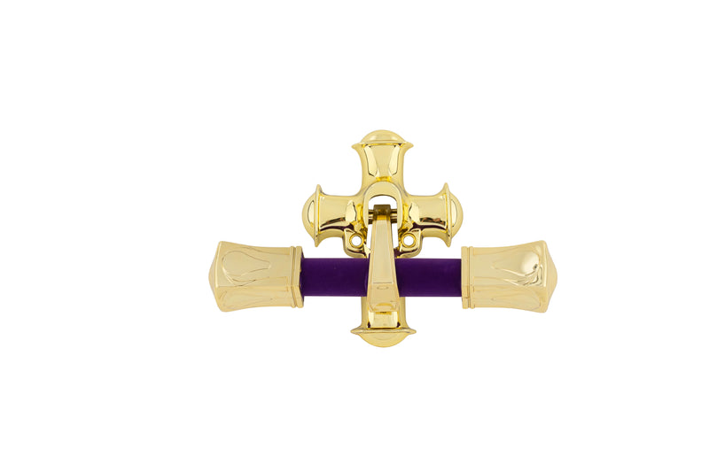 Lagore Purple Flocked T-End Gold - 2 piece set