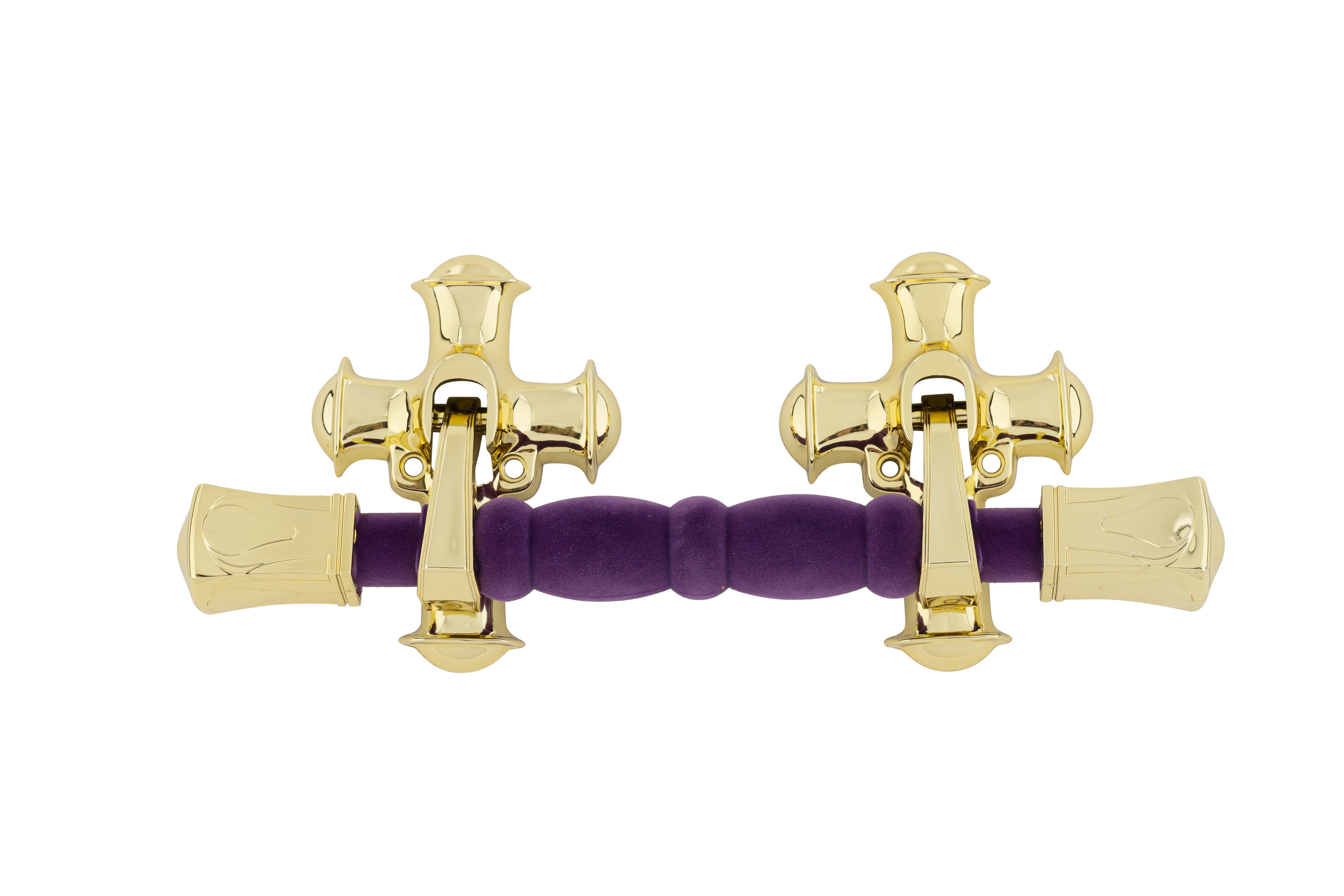 Lagore Purple Flocked Handle Gold - 6 piece set