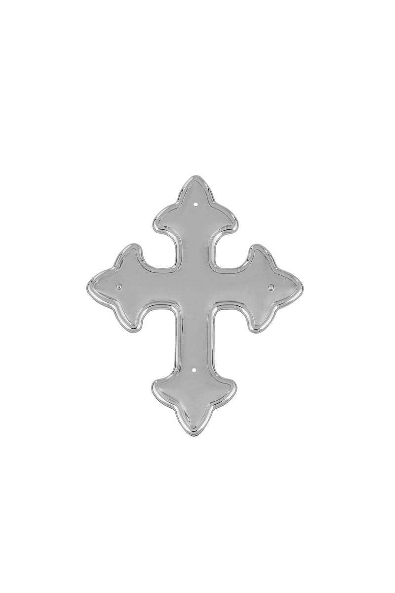 Flat Gothic Cross No19 Plastic Ornament Nickel
