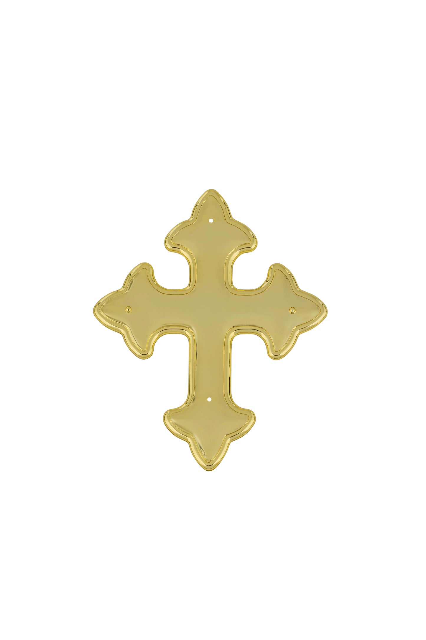 Flat Gothic Cross No19 Plastic Ornament Gold
