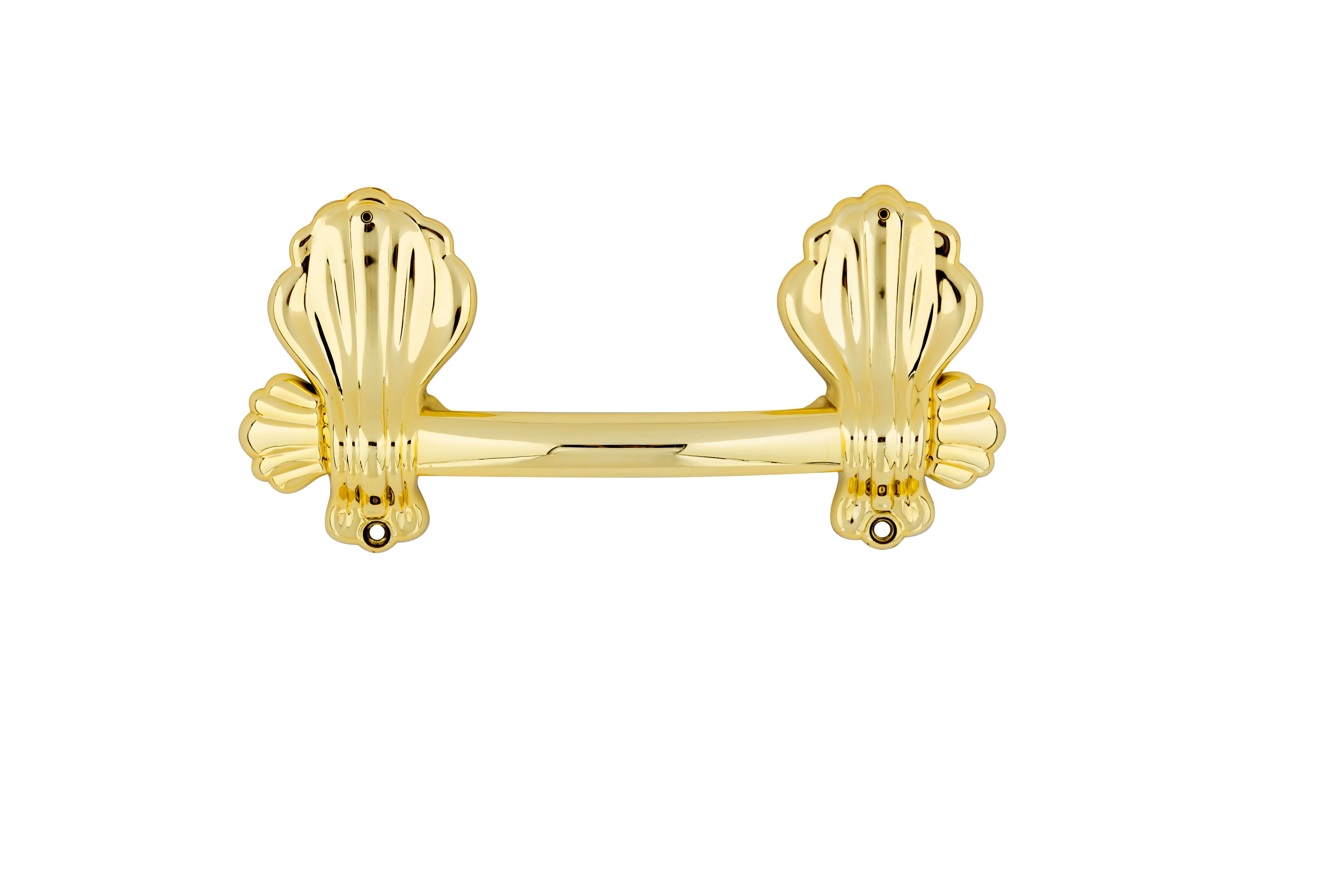 Rose 8 inch Plastic Panel Handle Gold - 6 piece set