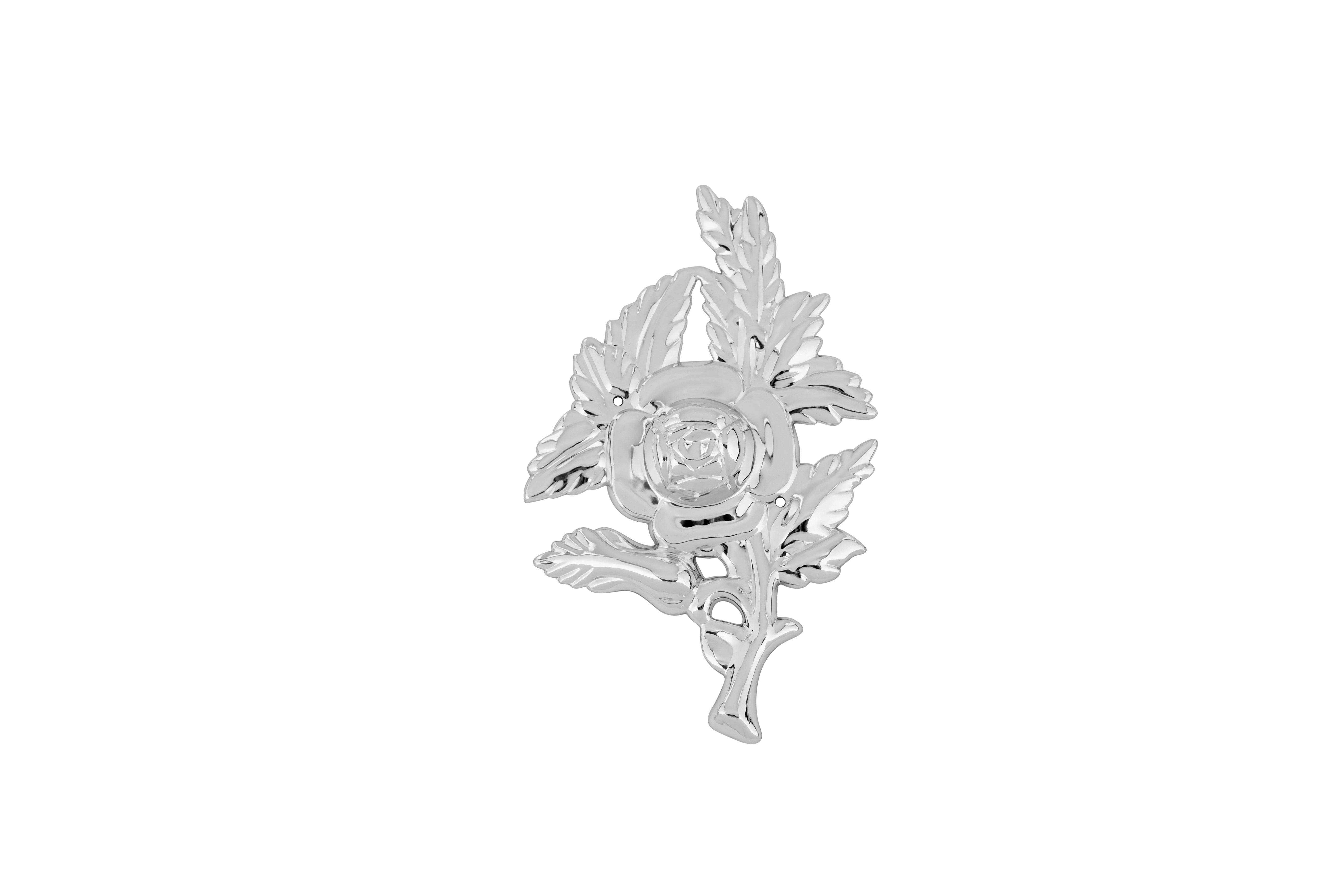 Plastic Rose Ornament Nickel