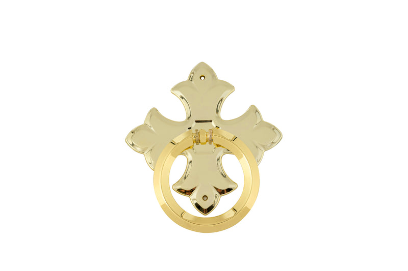 Metal Split Ring Handle with Backplate Gold