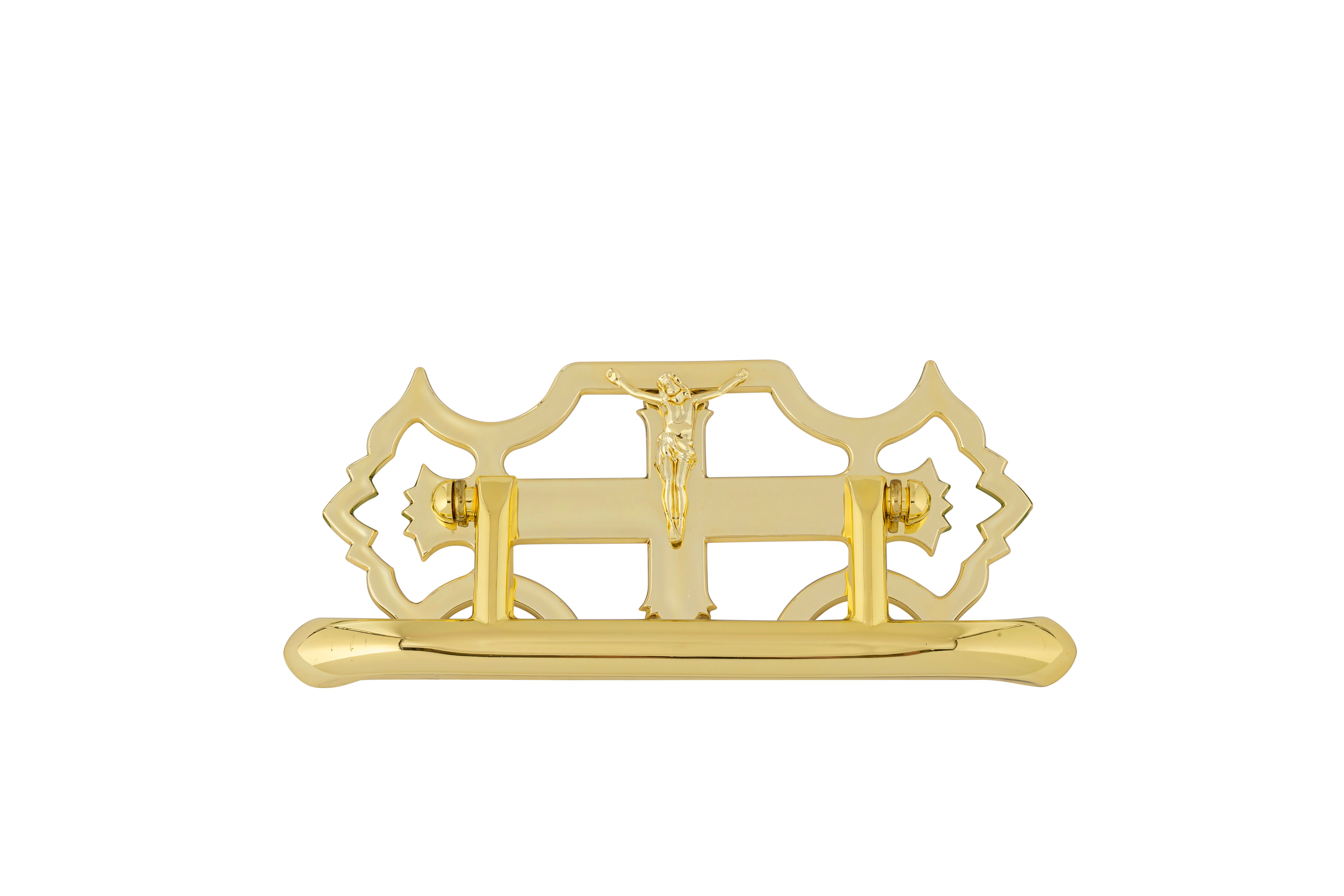 Split Plastic Cross with Figure Round Plastic Handle Gold - 6 piece set