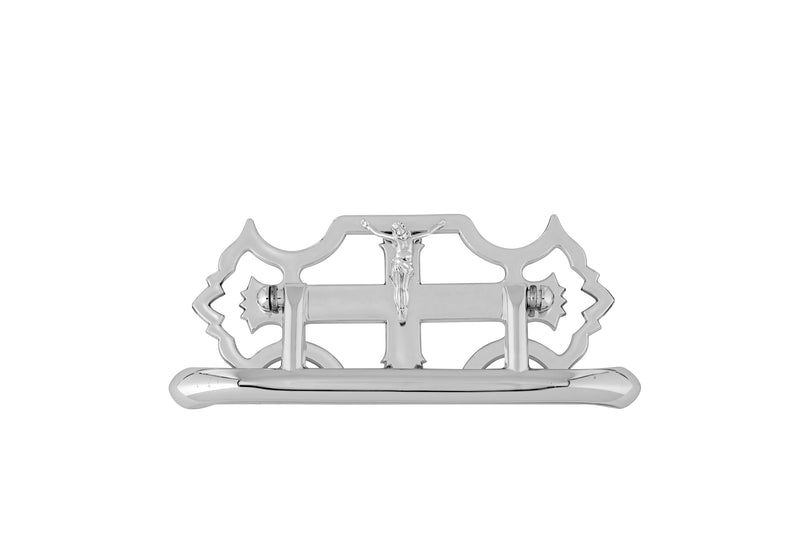 Split Metal Cross with Figure Round Metal Handle Nickel