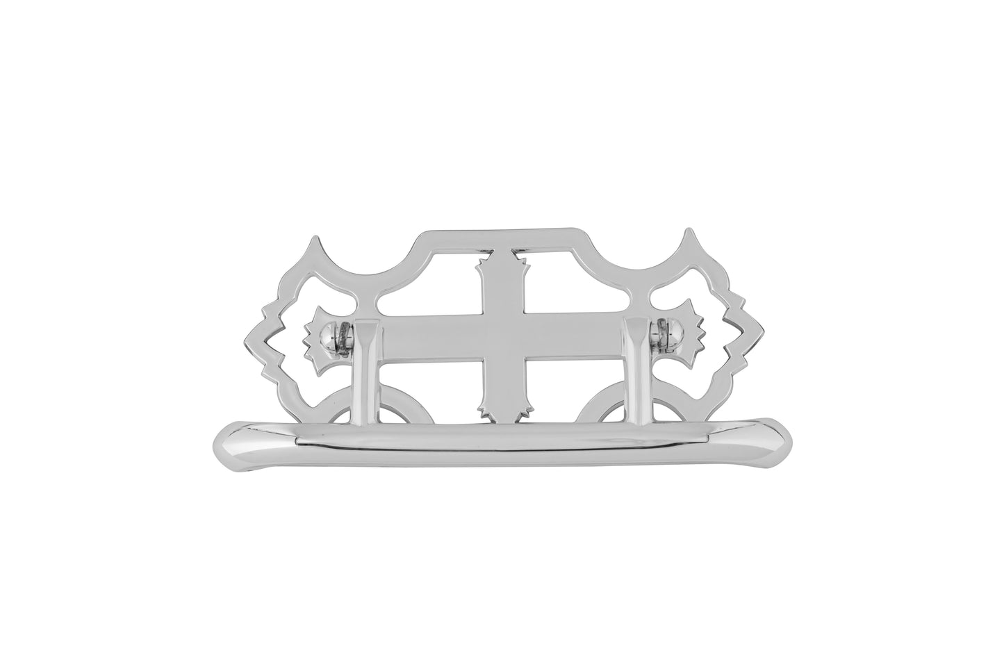 Split Metal Cross Round Metal Handle Nickel - 6 piece set