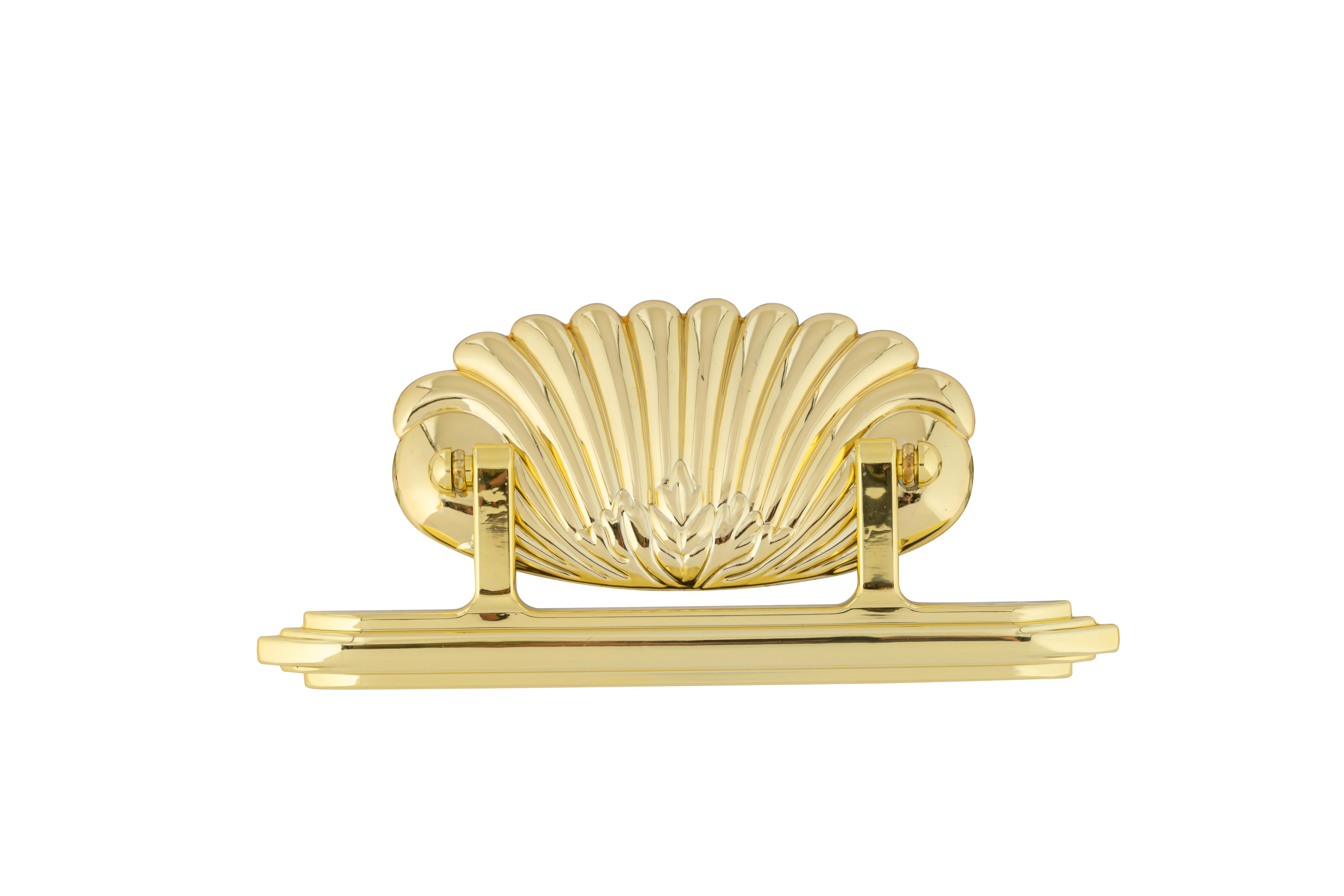 Split Plastic Shell Square Plastic Handle Gold - 6 piece set
